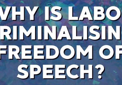 Artwork and graphic for event  Forum: Resisting genocide and police repression – Why is Labor criminalising freedom of speech? 6pm 26/02/2026 Resistance Centre & Bookshop, Shop 4 22-36 Mountain St Ultimo NSW 2007