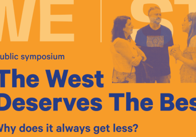 Artwork and graphic for event Public symposium: The West Deserves The Best – Why does it always get less? 10am-3pm 28/03/2026 Wyndham Park Community Centre, 55-57 Kookaburra Ave, Werribee, Bunurong Country VIC 3030