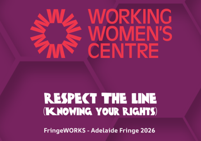 Artwork and graphic for event Respect The Line – Knowing Your Rights, 10:30am-12pm FringeWORKS at Tandanya, 253 Grenfell Street, Adelaide SA 5000