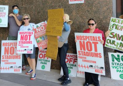 Save Victoria Park pop-up protesters