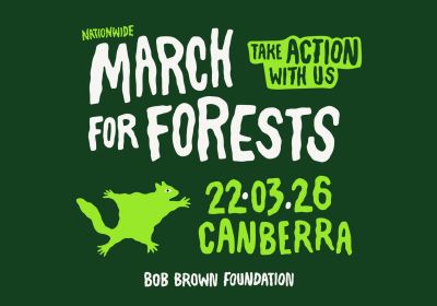 Artwork and graphic for event March in March for Forests – Canberra, Petrie Plaza, Canberra ACT 2601