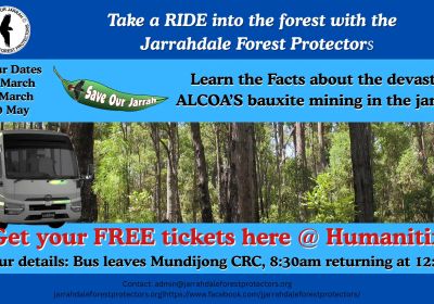 Artwork and graphic for event Jarrahdale Forest Fact Tours 2026