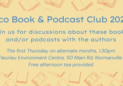 Artwork and graphic for event Fleurieu Eco Book and Podcast Club