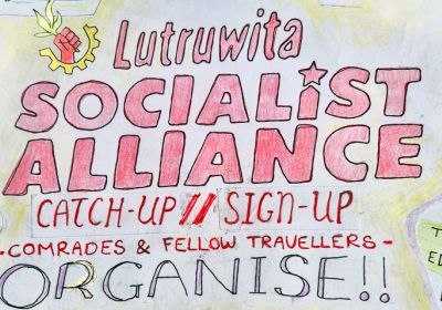 Artwork and graphic for event Lutruwita Socialist Alliance: Catch-up & Sign up in Pataway/Burnie, various locations 9am to 9pm 04/04/2026 Patawy (Burnie) TAS 7320