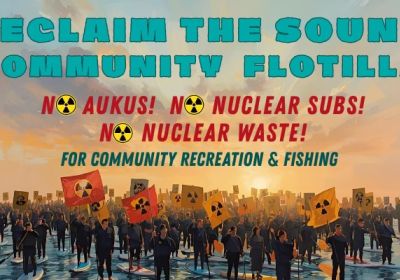Artwork and graphic for event Reclaim the Sound Community Flotilla, 9am-11am 15/03/2026 Rockingham Beach, below Churchill Park lookout, Rockingham Beach Rd, Rockingham WA 6168