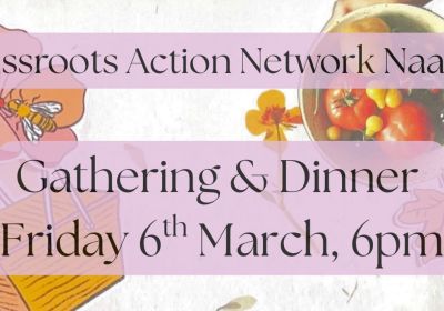 Artwork and graphic for event Community Gathering & Potluck Dinner, 6pm 06/03/2026 Braken Creek Commons, end of Beaconsfield Parade, Northcote VIC 3070