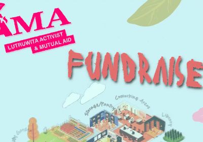 Artwork and graphic for event Lutruwita Activist & Mutual Aid Fundraiser, 7pm 07/04/2026 The Grand Poobah, 142 Liverpool St, Hobart TAS 7000