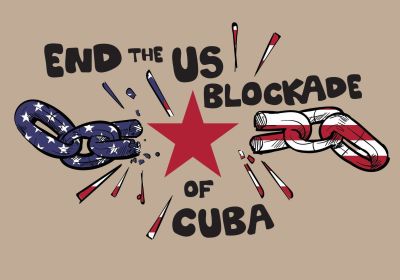 End the US blockade of Cuba graphic
