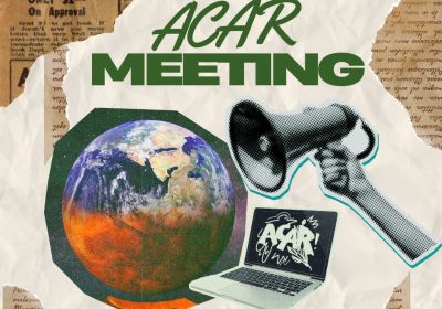 Artwork and graphic for event ACAR meeting, 12pm 06/03/2026, Ethnospace, Manning House, Ground Level, Manning Rd, Camperdown NSW 2050