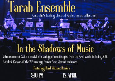 Artwork and graphic for event Tarab Ensemble – In the Shadows of Music, 3pm 12/04/2026