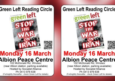 Green Left Reading Circle: Stop the War on Iran
