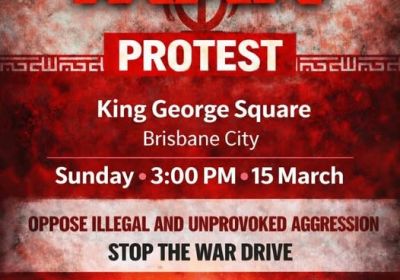 Hands off Iran protest