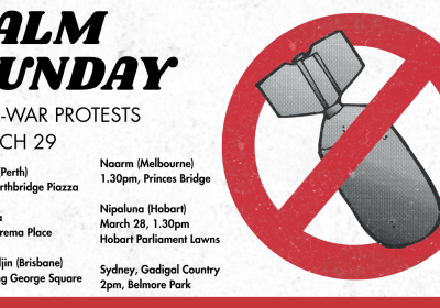 palm sunday anti war rallies