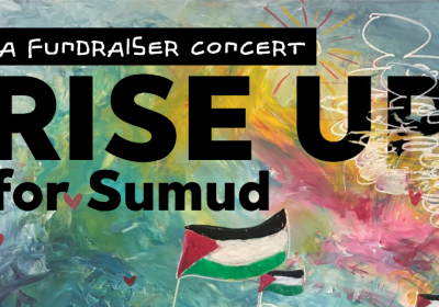 Artwork and graphic for event Rise Up for Sumud – Fundraiser Concert, 7pm 01/04/2026 Addi Road Gumbramorra Hall, 142 Addison Rd, Marrickville NSW 2204