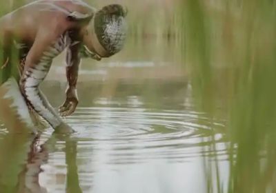 A scene from the documentary Nagana Yarrbayn - the Water Protectors of which the Magan-djin premiere is being held at 6pm 31/03/2026 at Palace Barracks, 61 Petrie Terrace, QLD 4000