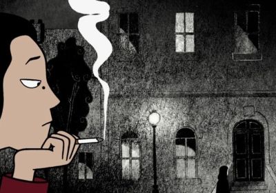 Artwork from 2007 film and graphic novel Persopolis