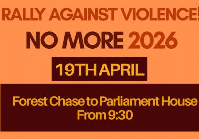 Artwork and graphic for event No More: Rally Against Violence – Boorloo, 9:30am 19/04/2026 Forrest Place, Forrest Pl, Perth WA 6000