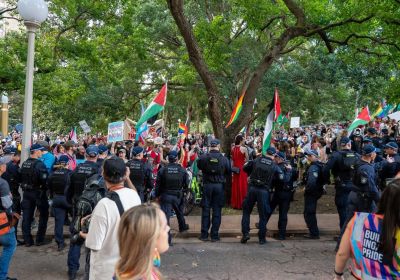 Pride in orotest Mardi Gras rally 2026