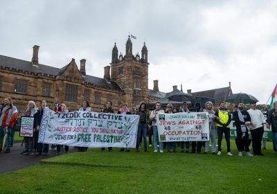 palestine solidarity encampment at the university of sydney supported by anti-zionist jewish groups