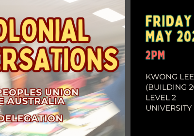 Artwork and graphic for event Decolonial Conversations: From Kanaky to Naarm, 2pm-4pm 01/05/2026 Kwong Lee Dow Building (Building 263), Level 2, 234 Queensberry St, Parkville VIC 3053