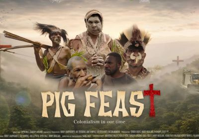 Artwork banner for documenatry film Pig Feast