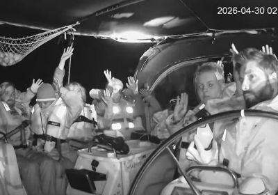 video still of flotilla interception