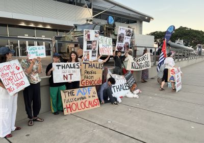thales protest in darwin