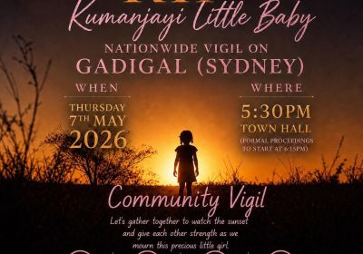 vigil for kumanjayi little baby