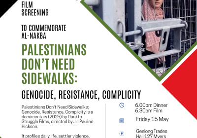 Palestinians Don't Need Sidewalks. Film Screening to commemorate Al- Nakba