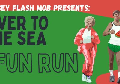 Artwork and graphic for national events River to the Sea Fun Run!