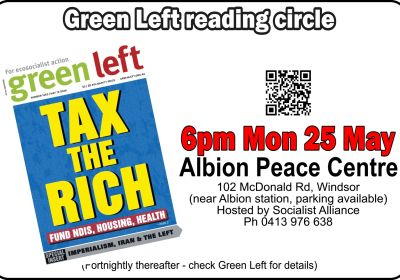 Green Left reading circle: Tax the Rich