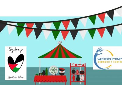 Artwork and graphic for event Solidarity Market, 10am-4pm 01/08/2026 Western Sydney Community Centre, 98 Auburn Rd, Auburn NSW 2144