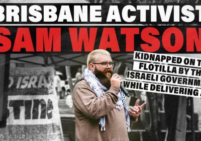 Artwork and graphic for event Emergency snap action: Solidarity with the Sumud Flotilla, 4:30pm 20/05/2026 Central Station, Brisbane City QLD 4000