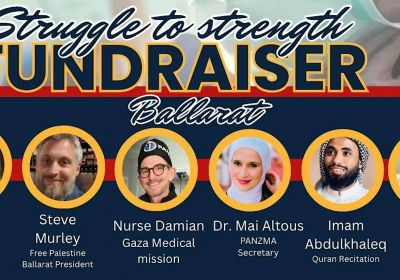 Artwork and graphic for event Stuggle to Strength Fundraiser, 5pm-9pm 13/06/2026 254 Vickers St, Sebastopol VIC 3356
