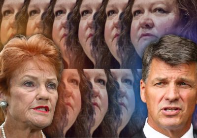 Gina Rinehart Angus Taylor Pauline Hanson 