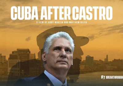Banner artwork for documentary film Cuba After Castro