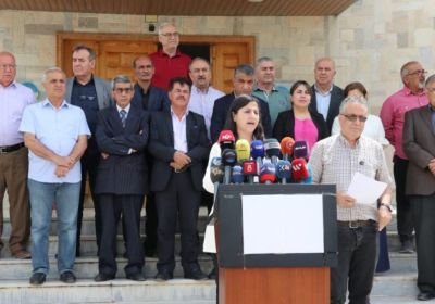 media conference in Qamishlo