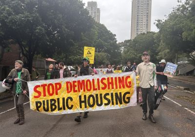 Stop Demolising Public Housing protest in Sydney