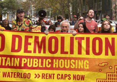 Protesters at the Save Waterloo rally on Sunday 24th May 2026