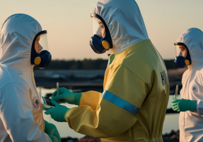 people in hazmat suits