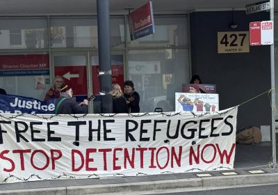 Free the Refugees protest, Muloobinba, date and photograher unknown.