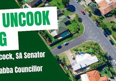 Artwork and main image for event listing "Politics in the pub: How to uncook housing" 6pm 09/06/2026 The Burrow, 52 Russell St, West End QLD 4101