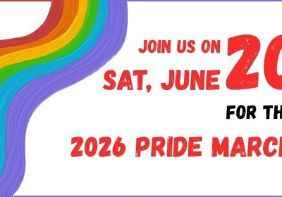 Artwork and main image for event listing "Join Queers for Palestine NT at Darwin Pride March 2026" 3:45pm 20/06/2026 Bicentennial Park, Esplanade, Garramilla NT 0800