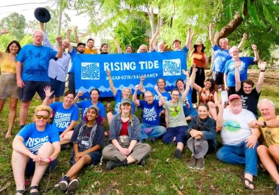 Activists and supporters of Rising Tide Magan-djin/Brisbane