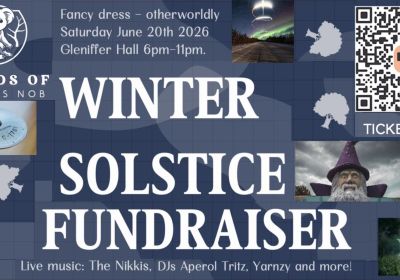 Artwork and main image for event listing "Winter Solstice Fundraiser" 6pm-11pm 20/06/2026 The Gleniffer Hall, 8 Promised Land Rd, Gleniffer NSW 2454