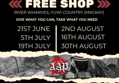 Artwork and main image for event listing "Free Shop" River Wharves, 6 River St, Mackay QLD 4740