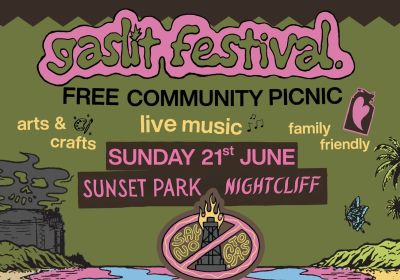 Artwork and main image for event listing "Gaslit Festival at Sunset – Free community picnic" 4pm-7:30pm 21/06/2026 Sunset Park, 3 Aralia St, Nightcliff NT 0810