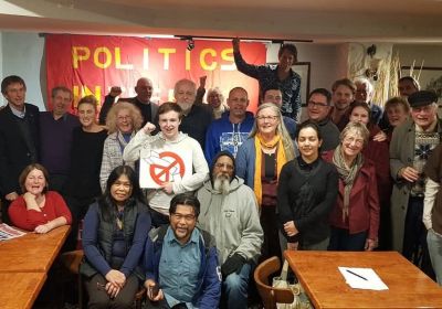Photo of attendees at a Politics in the Pub event
