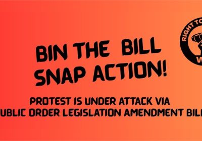 Artwork and main image for event listing "Bin The Bill Snap Action", two snap actions on 18/06/2026 