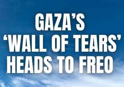 Artwork and main image for event listing "Gaza 'Wall of Tears' heads to Freo" 27/06/2026 and 28/06/2026 Walyalup